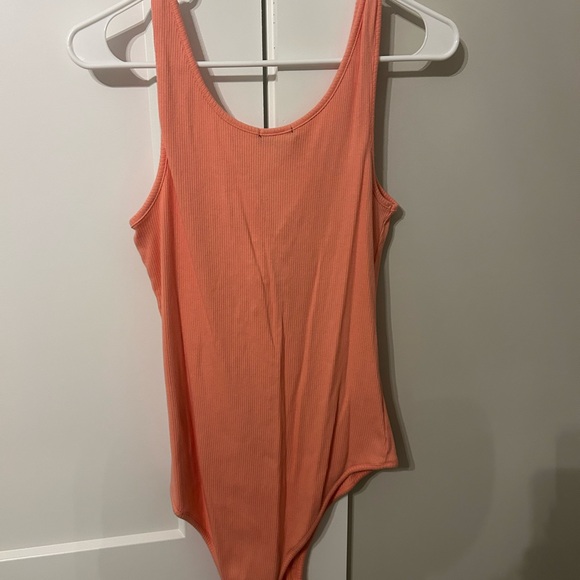 Ambiance Coral Ribbed Body Suit - Picture 3 of 4